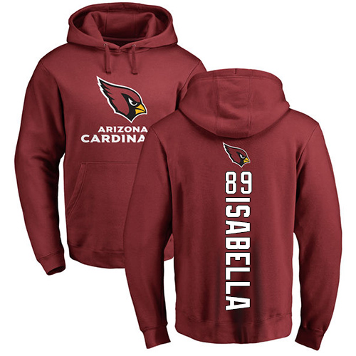 Arizona Cardinals Men Maroon Andy Isabella Backer NFL Football #89 Pullover Hoodie Sweatshirts->nfl t-shirts->Sports Accessory